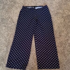 Talbots Dark Blue Circular Pattern Pants